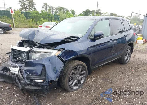 2022 Honda Passport Awd Ex-L from USA, damaged, VIN 5FNYF8H52NB010909
